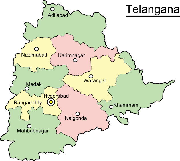 Telangana state map